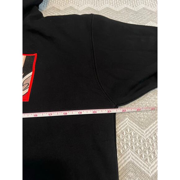 Monkey D Luffy One Piece Just Hoods AWDis Embriodered Anime Hoodie Black Sz Med - Picture 8 of 9